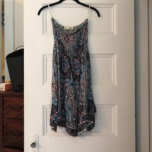 Paisley Strapless Dress
